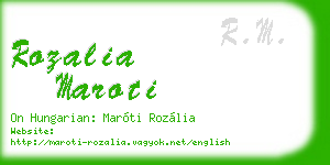 rozalia maroti business card