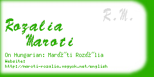 rozalia maroti business card